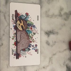 Sloth license plate